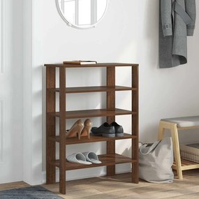 barna tölgy színű szerelt fa cipőtartó 61x32x87,5 cm