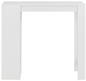Fehér bárasztal polccal 110 x 50 x 103 cm