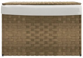 polyrattan szennyeskosár fedéllel 55,5 x 35 x 34 cm