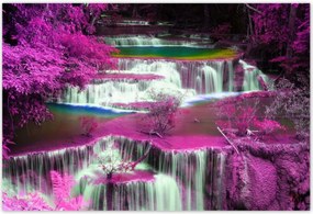 Poszterek 200x135 Lila vízesés