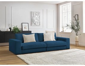 Sötétkék kordbársony kanapé 274 cm Leonard – Bobochic Paris