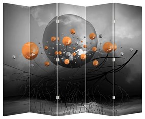 Paraván - Narancssárga gömb (210x170 cm)