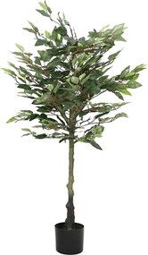 vidaXL zöld mű fikusz fa 480 levéllel 130 cm