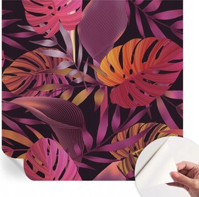 Divatos öntapadós fali tapéta Egzotikus levelek 250x250 cm