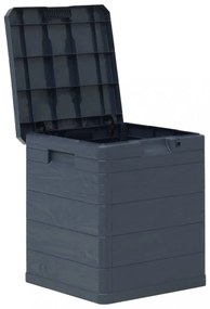 antracitszürke kerti tárolóláda 90 L