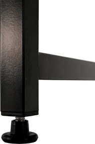 Íróasztal tölgy/fekete, 150x60 cm, MELLORA