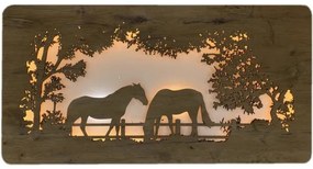 Li-Go 5012/B/4 - LED fali dekoráció LED/10W/5V 30000 mAh 120x60 cm tölgy