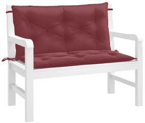 2 db melange bordó szövet kerti padpárna 100 x 50 x 7 cm