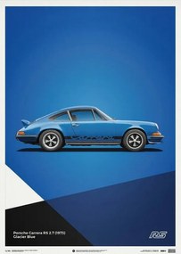 Művészeti nyomat Porsche 911 RS - Blue - Limited Poster, Automobilist