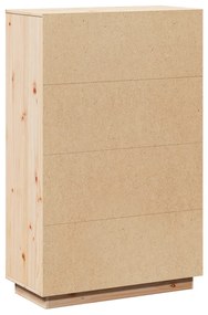 tömör fenyőfa magasszekrény 74x35x117 cm