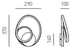 Gea Luce DIVA A ORO SPAZZOLATO -LED Dimmelhető fali lámpa 20W/230V arany