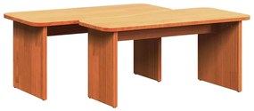Dohányzóasztal 2 pcs Viaszbarna 100 x 69 x 35.5 cm