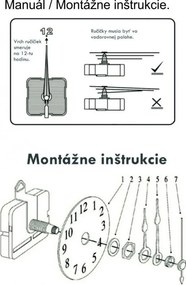 Modern, öntapadós falióra római számokkal - RÓMAI