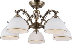 Italux klasszikus csillár feneza antik bronz fehér itxpnd-5122-5