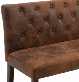 barna művelúr pad 120 cm