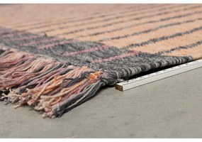 Rózsaszín-barackszínű pamut szőnyeg 160x230 cm Hampton – Dutchbone