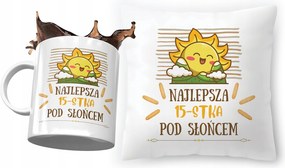 Születésnapi szett 15 15te 15. Párna Bögre Nyomtatott Fotóval