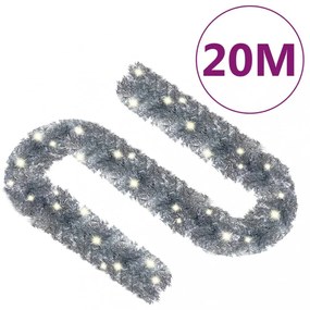 ezüstszínű LED-es karácsonyi füzér 20 m