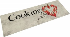 vidaXL cooking feliratos mosható bársony konyhaszőnyeg 60 x 180 cm