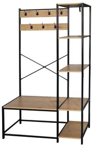 BERDY akasztó polcokkal, tölgyfa