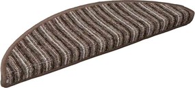 vidaXL Öntapadós lépcsőszőnyegek 15 pcs Barna 56 x 17 x 3 cm