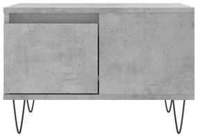 Betonszürke szerelt fa dohányzóasztal 55x55x36,5 cm