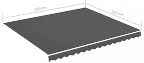 antracitszürke csere napellenző ponyva 4 x 3,5 m