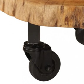 tömör akácfa dohányzóasztal 60 x 55 x 25 cm