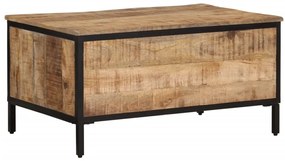 tömör nyers mangófa dohányzóasztal 80 x 50 x 40 cm