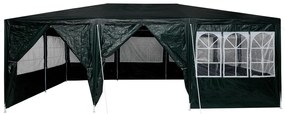 Parti sátor 10 oldalfallal Zöld 6x4 m PE