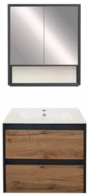 Porto 60 komplett fürdőszoba bútor antracit-country tölgy színben