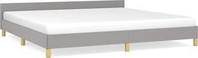 vidaXL világosszürke szövet ágykeret matrac nélkül 200 x 200 cm