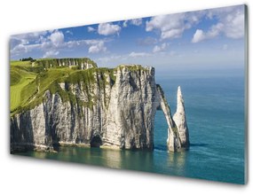 Üvegkép Cliff Rocks-tenger partja 100x50 cm