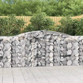 5 db íves horganyzott vas gabion kosár 400x50x100/120 cm