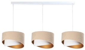 Csillár zsinóron GALAXY 3xE27/60W/230V bézs/fehér/arany