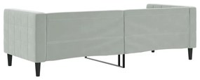 világosszürke bársony kanapéágy keret 80 x 200 cm