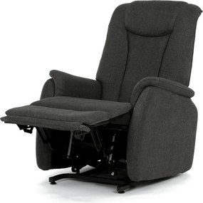 Polohovací křeslo, elektrické kabelové ovládání, šedá, látka, TV-L8963 GREY2