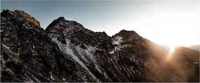 Egy sziklás hegység képe (120x50 cm)