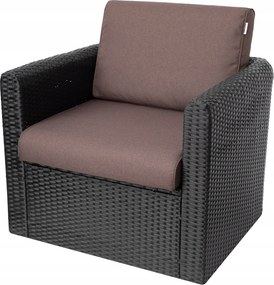 Kerti párna, rattan bútorpárna, fotelpárna 110x70cm