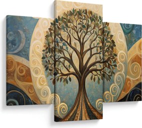 Kép – Életfa és spirálok (90x60 cm)