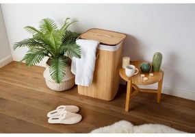 Natúr színű bambusz szennyeskosár 78 l Bamboo – Compactor
