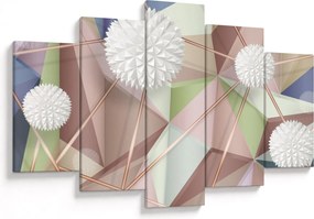 Kép - 3D absztrakció pasztell színekben (150x105 cm)
