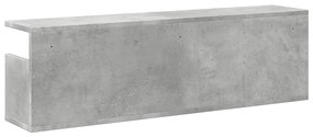 betonszürke szerelt fa faliszekrény 100 x 20 x 30 cm