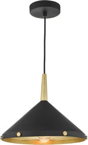DAR LIGHTING EDE0154 EDENA Modern Függesztett Lámpa Fekete, Arany E27 IP20