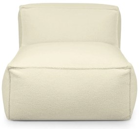Krémszínű buklé babzsákfotel Mass Open Modul 90 – SLOWDOWN