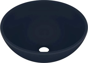 vidaXL kerek matt sötétkék kerámia luxus mosdókagyló 32,5 x 14 cm