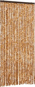 vidaXL okkersárga és fehér zsenília rovarfüggöny 90 x 220 cm