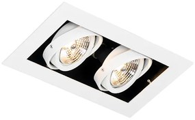 Modern beépíthető reflektor fehér 2-lámpás állítható - Oneon 70