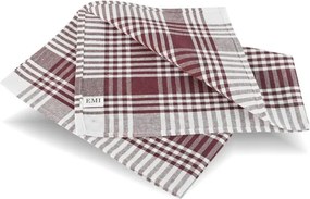 EMI bordó kockás konyharuha szett 3 db