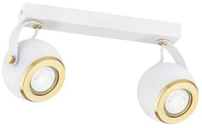 Argon 7038 - Spotlámpa KOS PLUS 2xGU10/5W/230V fehér/arany